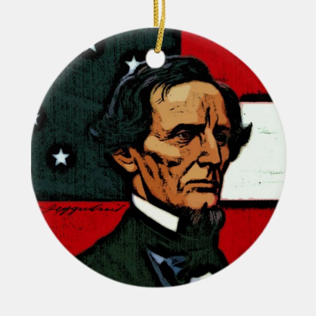 Décoration En Céramique Jefferson Davis, président du Confederacy (Devant)