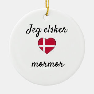 Décoration En Céramique Jeg Elsker mormor