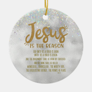 Décoration En Céramique Jésus, Bible Verse Joyeux Noël