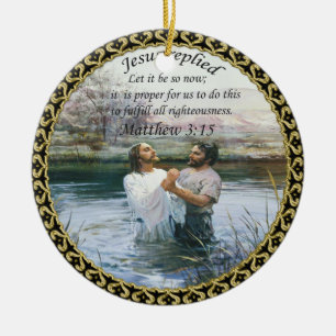 Décoration En Céramique Jésus Christ Baptême image deux