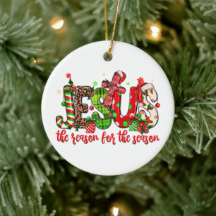 Décoration En Céramique Jésus Est La Raison De La Saison Foi Noël