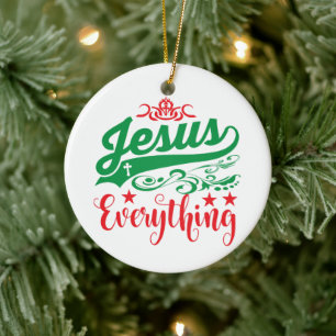 Décoration En Céramique Jésus est tout Noël chrétien Le Fils de Dieu