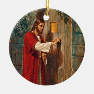 Décoration En Céramique Jésus frappe sur la porte