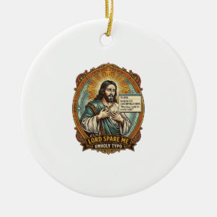 Décoration En Céramique Jésus Mauvaise Message Autocorrect Patron Embarras