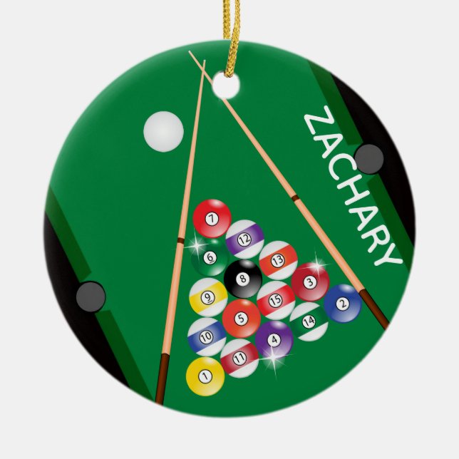 Décoration En Céramique Jeu de billard (Devant)