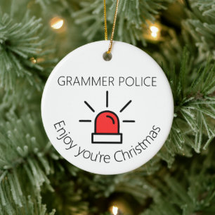 Décoration En Céramique Jeu secret de police de Grammar père Noël