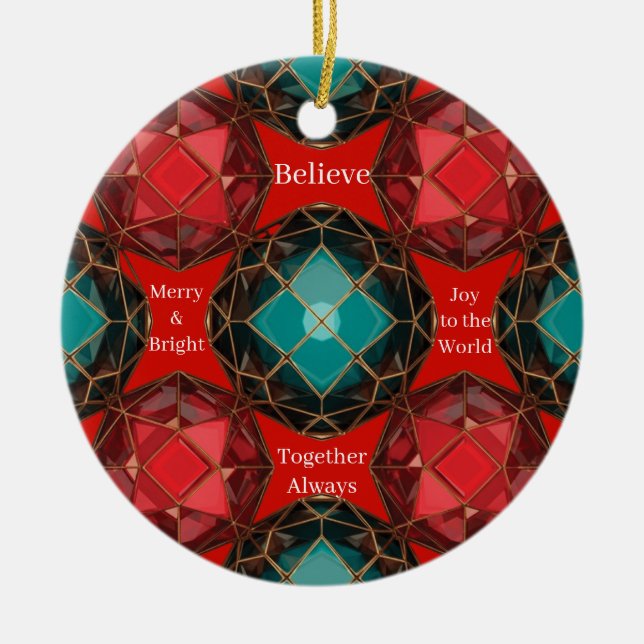 Décoration En Céramique Jeweled Kaleidoscope Christmas (Devant)