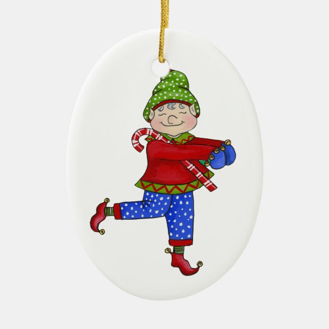 Décoration En Céramique Jingle Elves "Fred" (Devant)