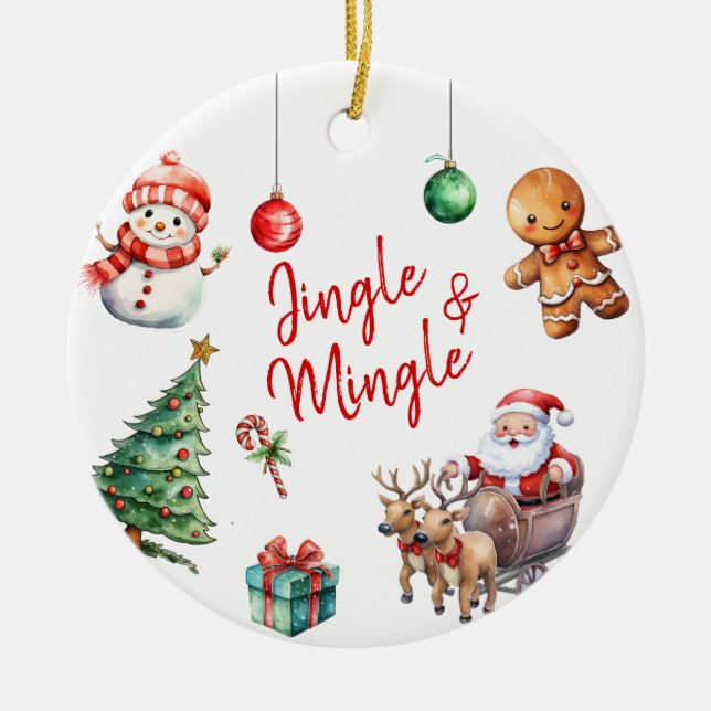 Décoration En Céramique Jingle et Mingle Noël (Devant)