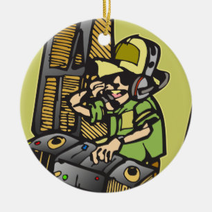 Décoration En Céramique Jockey de disque du DJ