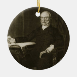 Décoration En Céramique John Quincy Adams, 6ème président du Sta uni