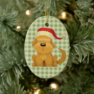 Décoration En Céramique Joli Enfants Père Noël Chiot Noël