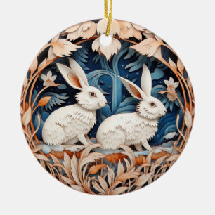 Décoration En Céramique Joli lapin lapin Noël Personnalisé