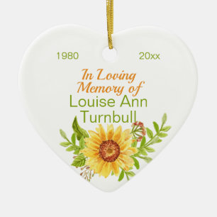 Décoration En Céramique Joli Mémorial En Mémoire D'Amour Fleur De Soleil F