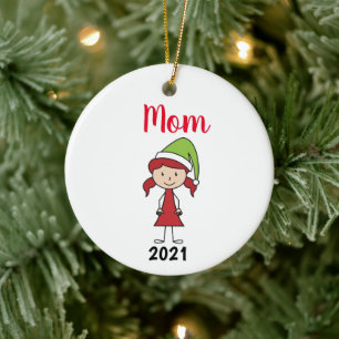 Décoration En Céramique joli Noël de maman personnalisée