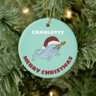 Décoration En Céramique Joli Noël Narwhal