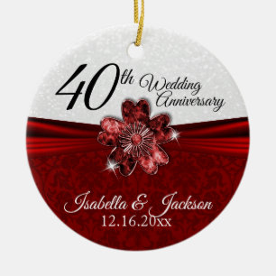 Décoration En Céramique Joli Rudy Flower Anniversaire Keepsaké