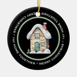 Décoration En Céramique JOLIE 1ère MAISON ENSEMBLE, VIEILLE MAISON MODE NE