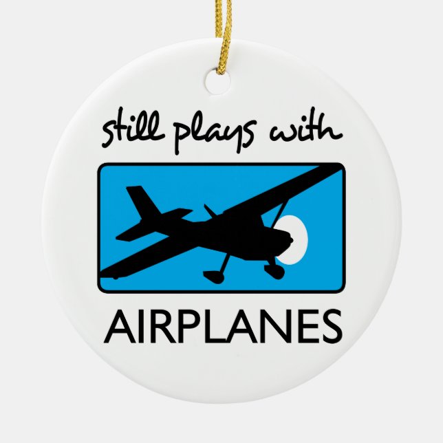 Décoration En Céramique Joue Toujours Avec Des Avions (Devant)