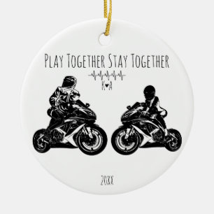 Décoration En Céramique Jouer ensemble...Moto personnalisée