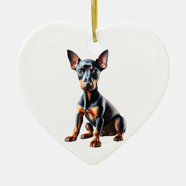 Décoration En Céramique Jouet personnalisé Manchester Terrier Puppy (Devant)