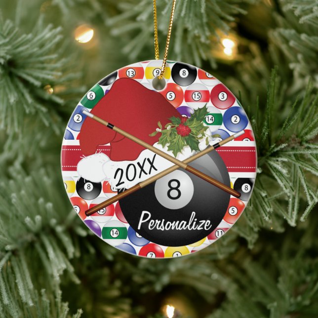 Décoration En Céramique Joueur de billard sport - Noël (Arbre)