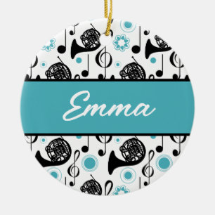 Décoration En Céramique Joueur de la Corne française Cadeau personnalisé