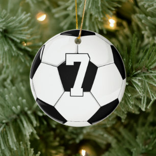 Décoration En Céramique Joueur de soccer Personnalisé Jersey Numéro Sport 