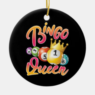 Décoration En Céramique Joueuse Bingo Queen Femmes