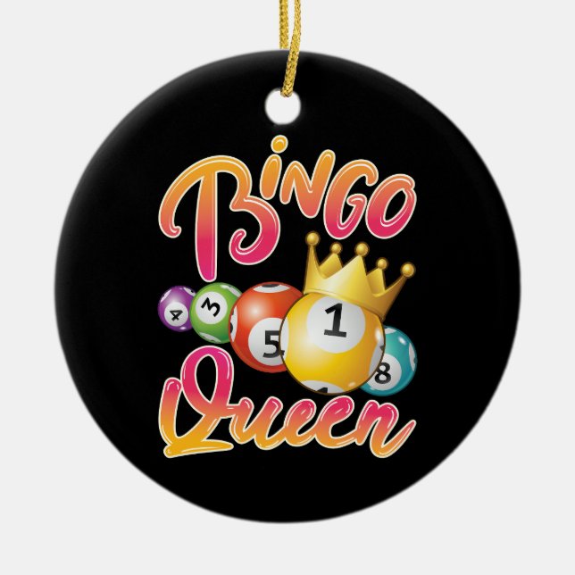 Décoration En Céramique Joueuse Bingo Queen Femmes (Devant)