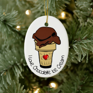 Décoration En Céramique Jour de la crème glacée au chocolat