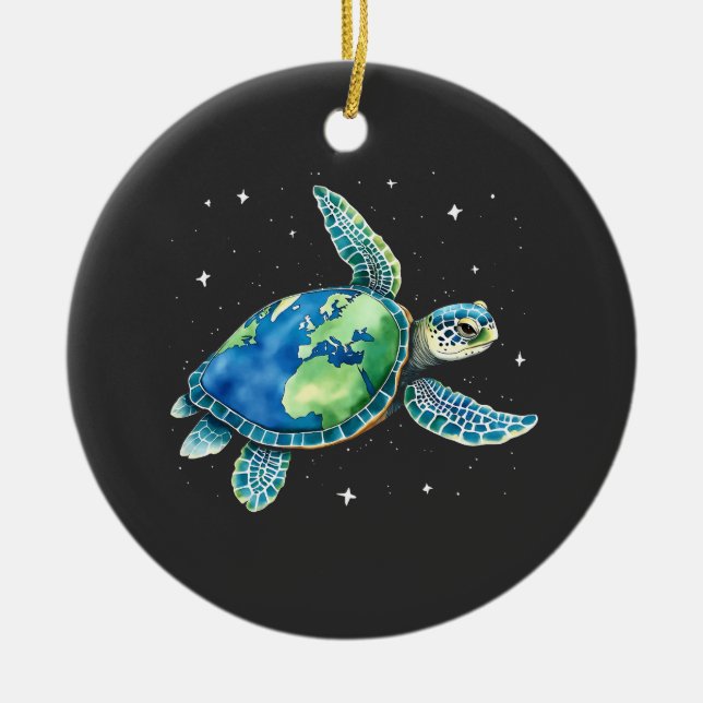 Décoration En Céramique Jour des terres de la tortue marine 2025 Animaux m (Devant)