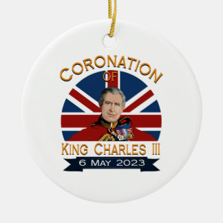 Décoration En Céramique Jour du couronnement du roi Charles III - Dieu sau