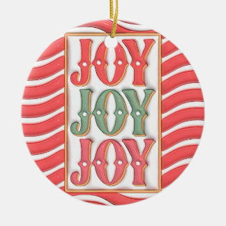 Décoration En Céramique "Joy Joy Joy Ornament"