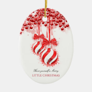 Décoration En Céramique Joy Little Christmas Watercolor