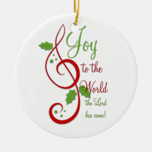 Décoration En Céramique Joy to the World Christian Christmas Carol Music