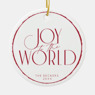 Décoration En Céramique Joy to the World photo encadrée Noël/Fêtes