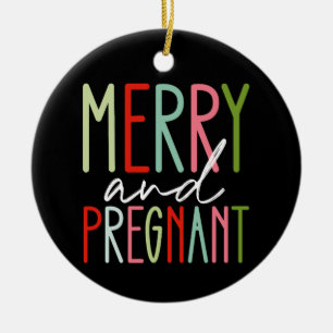 Décoration En Céramique Joyeuse et enceinte Noël Maman Grossesse