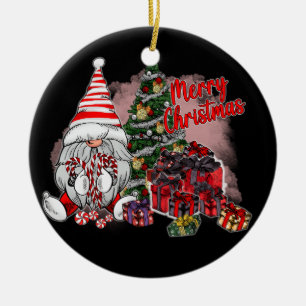 Décoration En Céramique Joyeux cadeau Noël Gnome