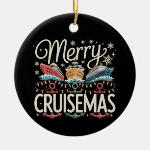 Décoration En Céramique Joyeux Cruisemas Croisière Famille Xmas Vacances