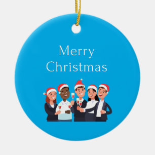 Décoration En Céramique joyeux équipage de noël 2022