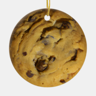 Décoration En Céramique Joyeux feuilletage de Noël   Drôle Choc Cookie Pun