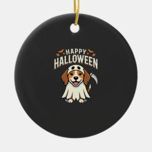 Décoration En Céramique Joyeux Halloween Beagle Chien Design_1