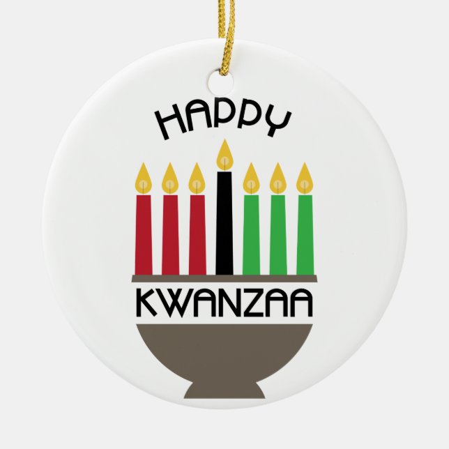 Décoration En Céramique Joyeux Kwanzaa (Devant)