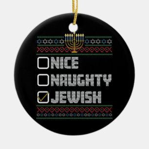 Décoration En Céramique Joyeux méchant Père Noël juif Noël Hanukkah laid