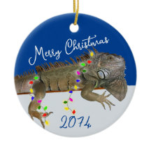 Joyeux n Animal de compagnie brillant Iguana Noël