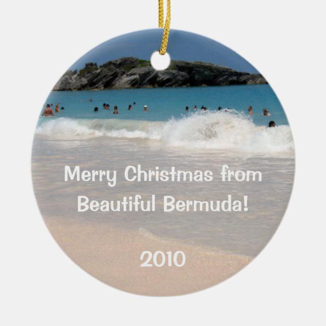 Décoration En Céramique Joyeux Noël de, Belles Bermudes ! (Devant)