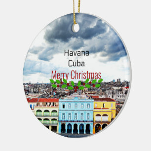 Décoration En Céramique Joyeux Noël de La Havane, Cuba