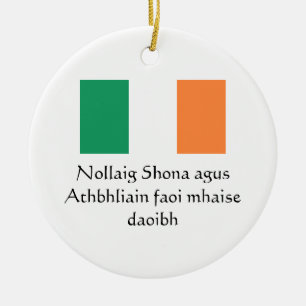 Décoration En Céramique Joyeux Noël Joyeux Nouvel An Irlandais