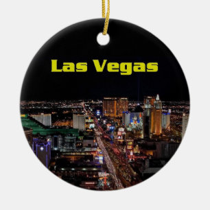 Décoration En Céramique Joyeux Noël Las Vegas Strip Orament
